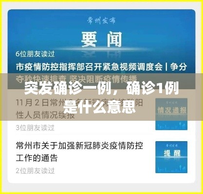 突发确诊一例,确诊1例是什么意思