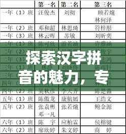 探索汉字拼音的魅力,专题字拼音解析